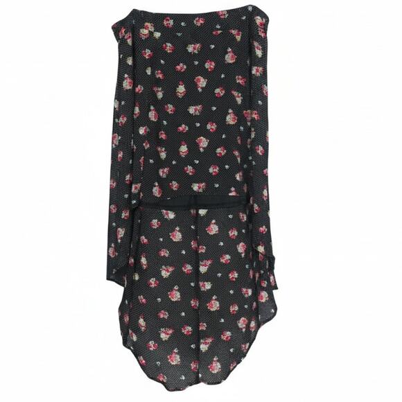 Torrid Womens 2X Feminine Romantic Boho Whimsigoth Floral Polka Dot Hi-Lo Skirt - Picture 1 of 11